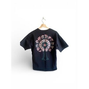 Chrome Hearts T Shirt Men's L Black Large Horse Shoe Logo Goth 100% Cotton Thick